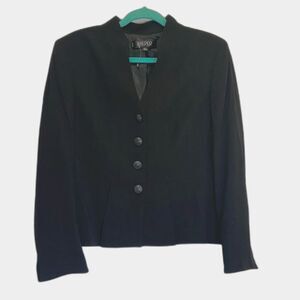 Kasper - Black Dressy Blazer Jacket - size 14P ** NWT MISSING BELT
